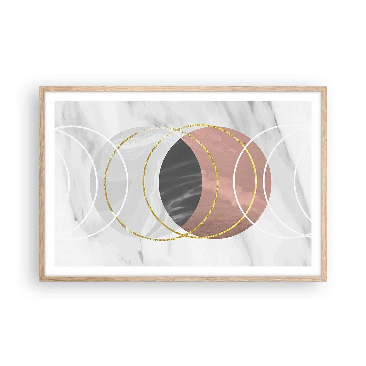 Plakát v rámu světlý dub - Hudba sfér - 91x61 cm