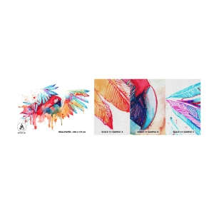 Vzor Fototapety Premium Canvas - . - Papoušek, Pták, Abstrakce - 100x30 cm