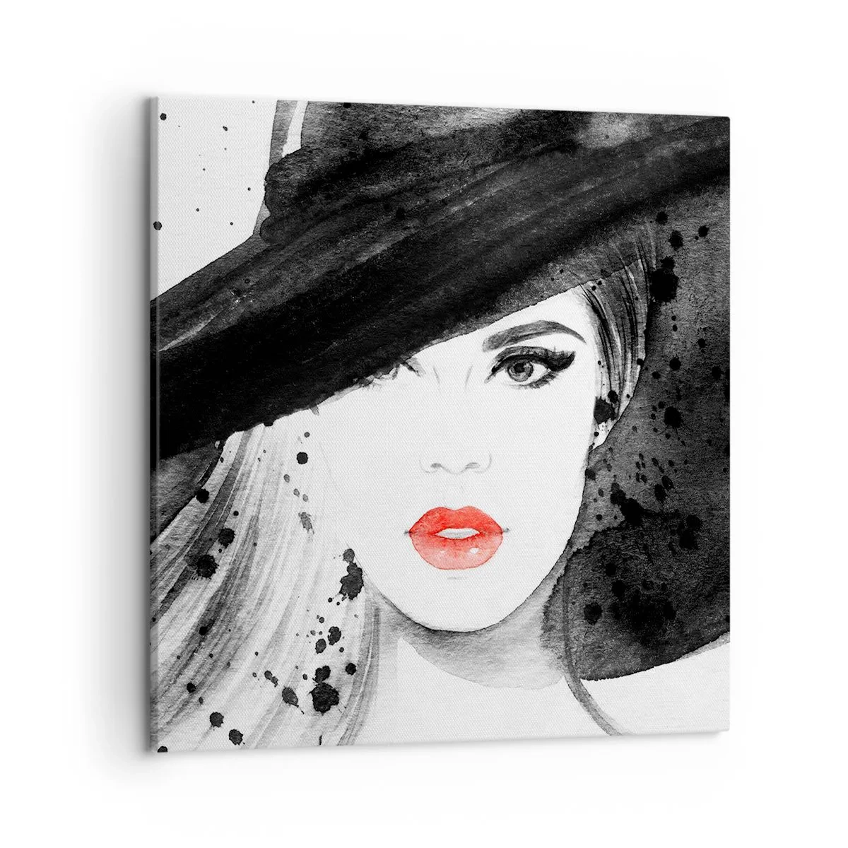 Obraz na plátně - Dáma v černém - 50x50 cm