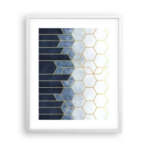 Plakát v bílém rámu - Kompozice v synkopickém rytmu - 40x50 cm