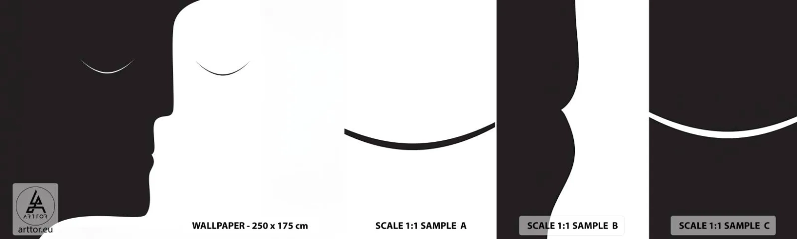 Fototapeta Vzorek Standard Eco - Jednota protikladů - Lidé, Pár, Kus - 100x30 cm