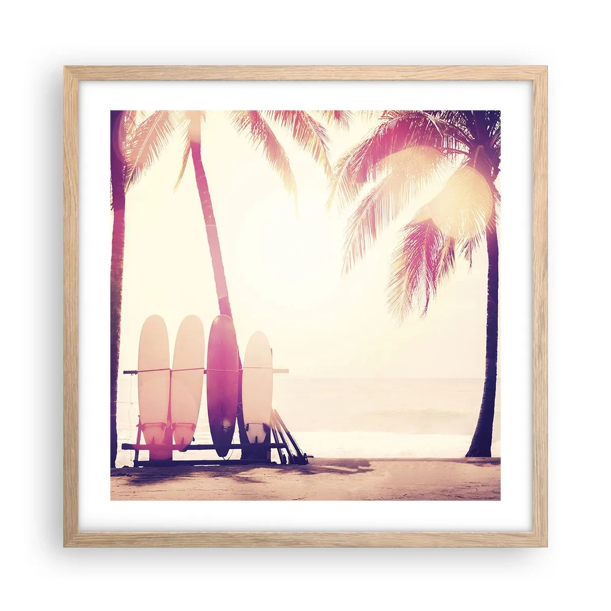 Plakát v rámu světlý dub - Bude to skvělý den - 50x50 cm