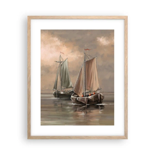 Plakát v rámu světlý dub - Návrat námořníků - 40x50 cm