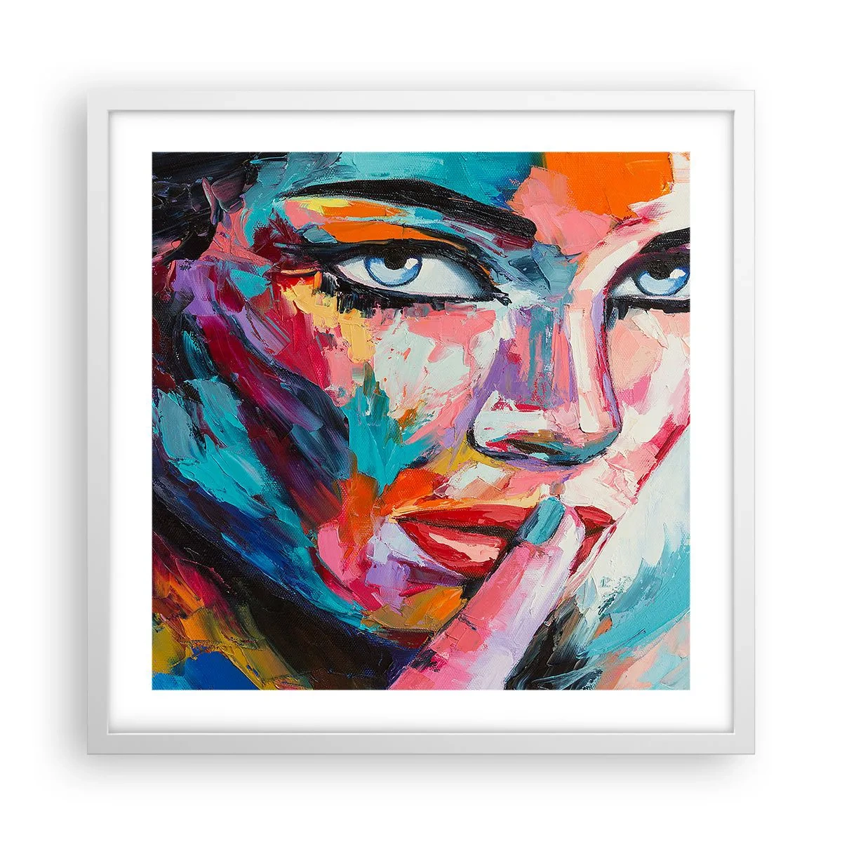 Plakát v bílém rámu - Naše první tajemství - 50x50 cm