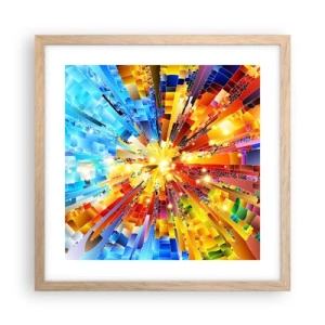 Plakát v rámu světlý dub - In medias res - 40x40 cm