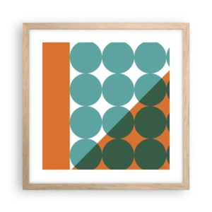 Plakát v rámu světlý dub - Nahoru a šikmo - 40x40 cm