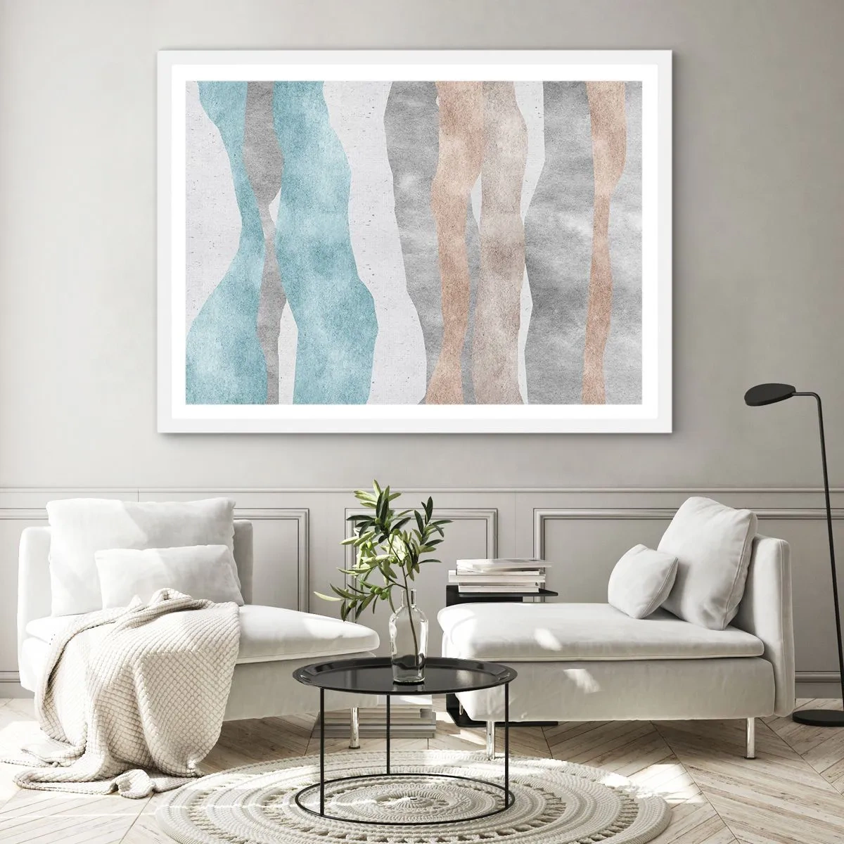 Plakát v bílém rámu - Studie blízkosti - 100x70 cm