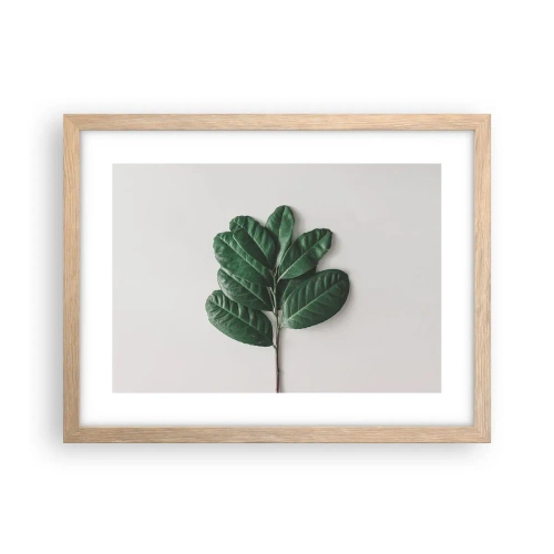 Plakát v rámu světlý dub - Kresba samotné přírody - 40x30 cm