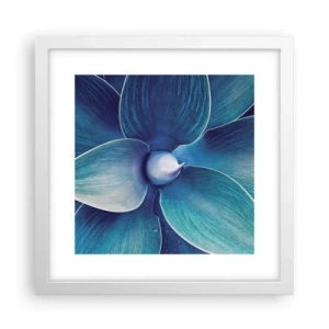 Plakát v bílém rámu - Namodralý od nebe - 30x30 cm