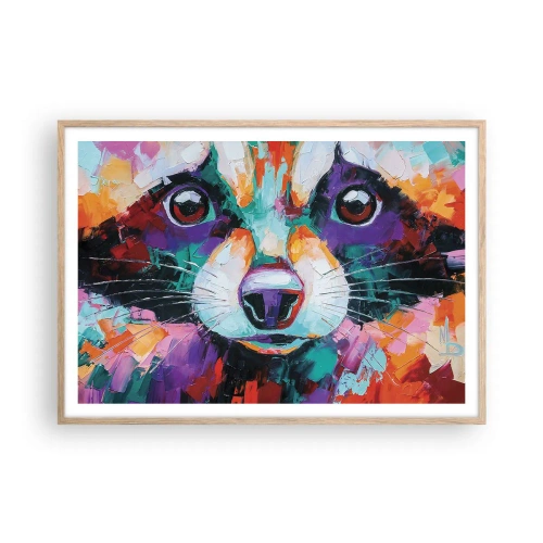 Plakát v rámu světlý dub - Pouze dobré emoce - 100x70 cm