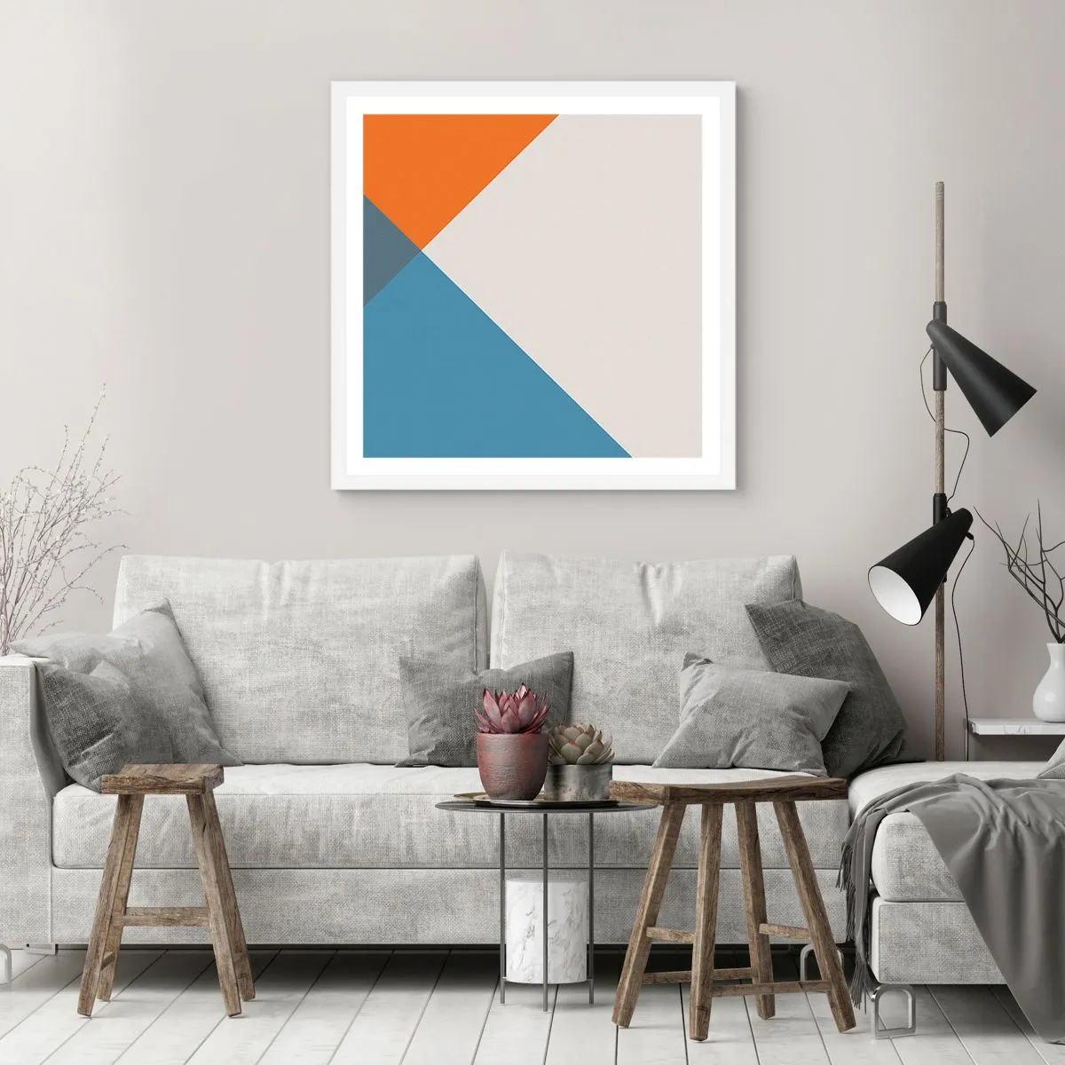 Plakát v bílém rámu - Pod úhlem… - 50x50 cm