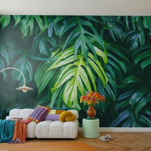 Fototapeta Premium Canvas - Ponořit se do svěžesti - Tropická rostlina, List Monstera, Příroda - 200x140 cm