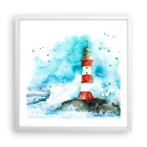 Plakát v bílém rámu - Jednota živlů - 50x50 cm