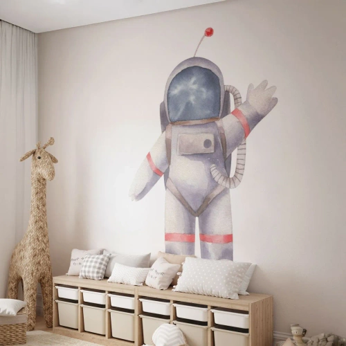 Fototapeta Samolepicí Deluxe Sticker - Tak zatím! - Astronaut, Dětské, Minimalismus - 350x256 cm