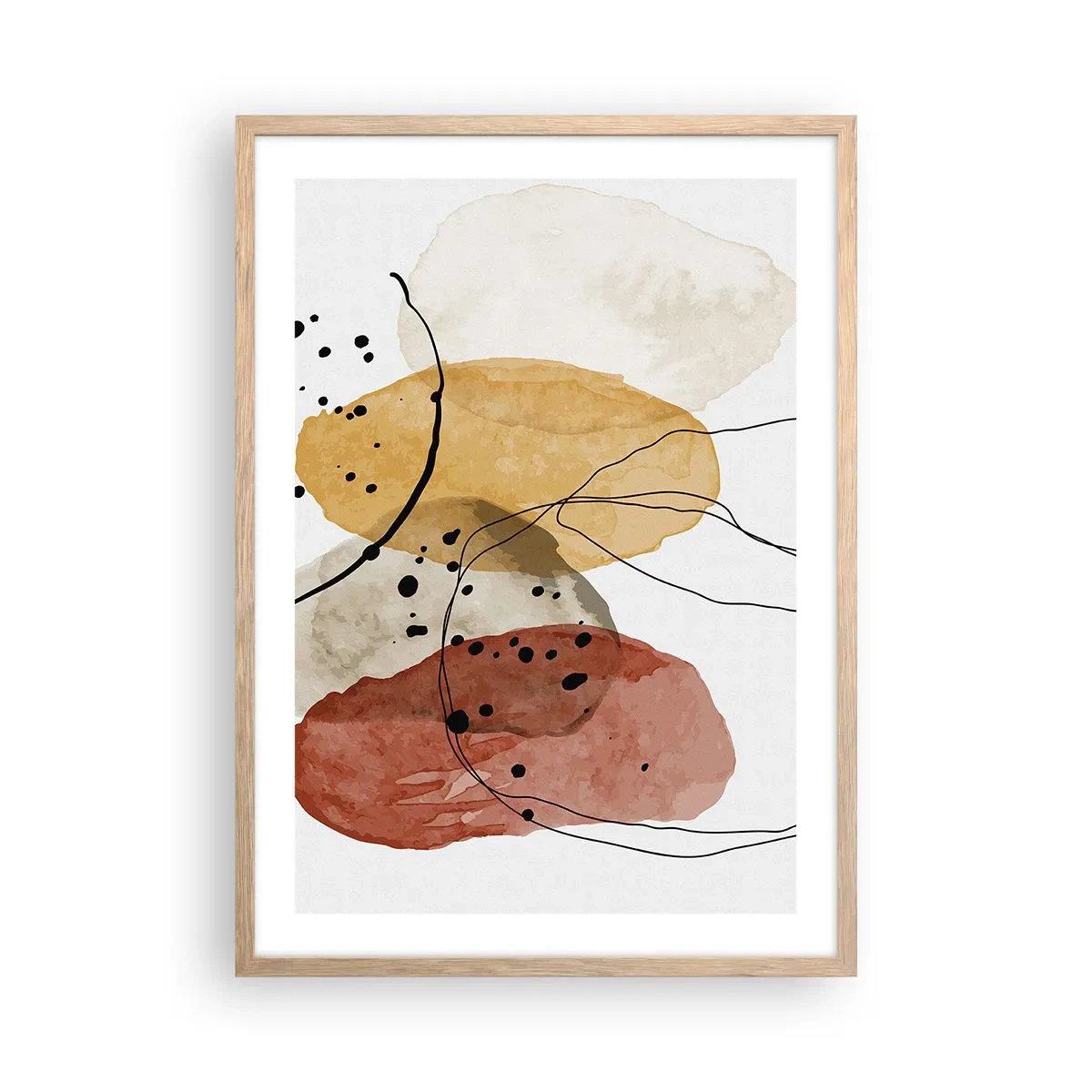 Plakát v rámu světlý dub - Jako lehký, průzračný vzduch - 50x70 cm