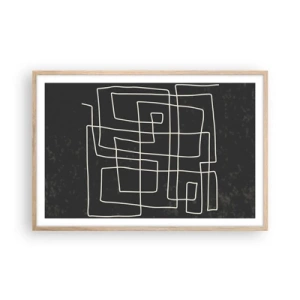 Plakát v rámu světlý dub - Není to tak jednoduché - 91x61 cm