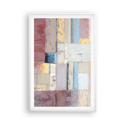 Plakát v bílém rámu - Klid geometrie - 61x91 cm
