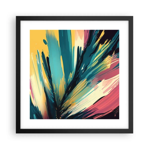 Plakát v černém rámu - Kompozice – exploze radosti - 40x40 cm