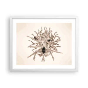 Plakát v bílém rámu - Rozkvět v tanci - 50x40 cm