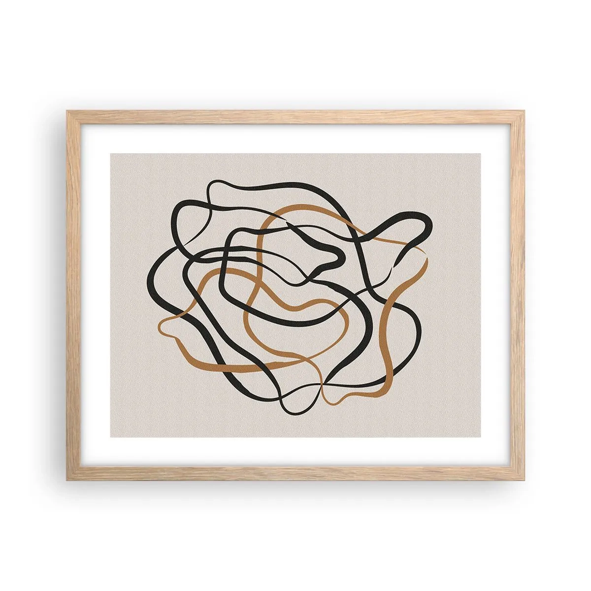 Plakát v rámu světlý dub - Všechno se pokroutilo - 50x40 cm