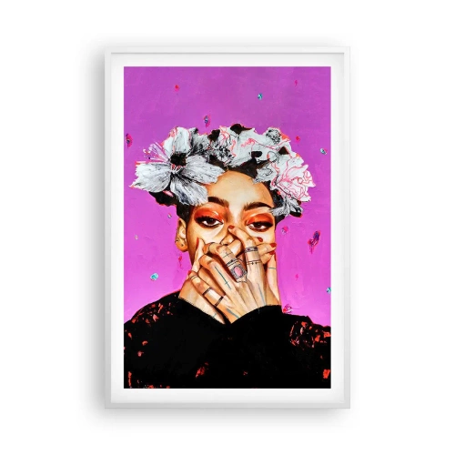 Plakát v bílém rámu - Trochu bláznivá - 61x91 cm