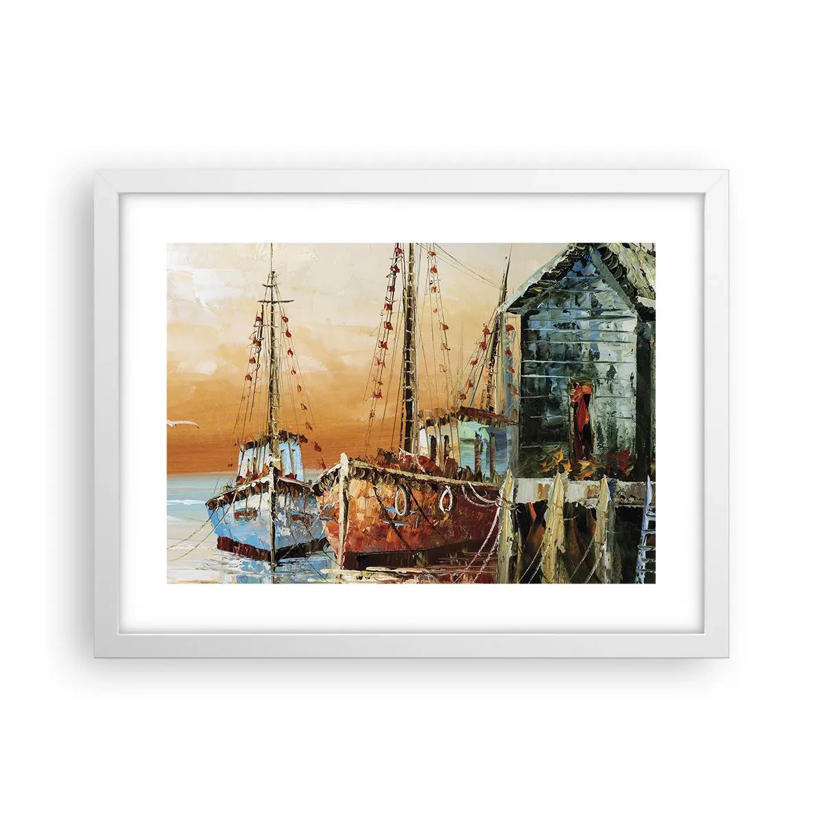 Plakát v bílém rámu - Klidný návrat - 40x30 cm