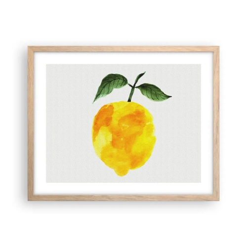 Plakát v rámu světlý dub - Jak poznat chuť slunce - 50x40 cm