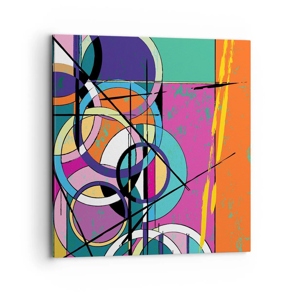 Obraz na plátně - Kruh za kruhem - 70x70 cm