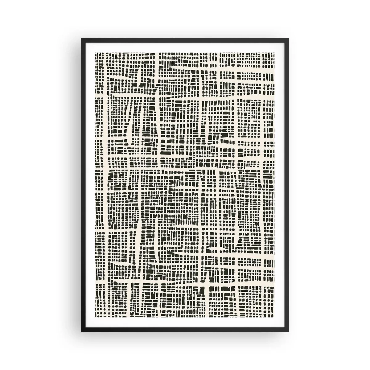 Plakát v černém rámu - Tkaná kompozice - 70x100 cm