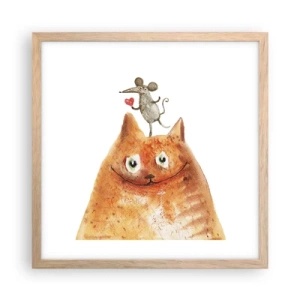 Plakát v rámu světlý dub - Paradoxy lásky - 40x40 cm