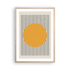 Plakát v rámu světlý dub - Síla jednoduchosti - 50x70 cm