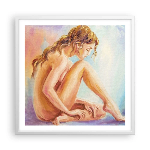 Plakát v bílém rámu - Akt mládí - 60x60 cm