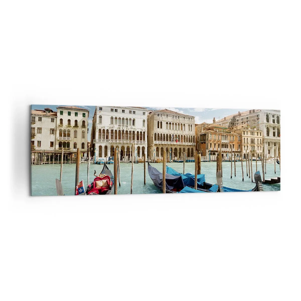 Obraz na plátně - Paláce v modři - 160x50 cm