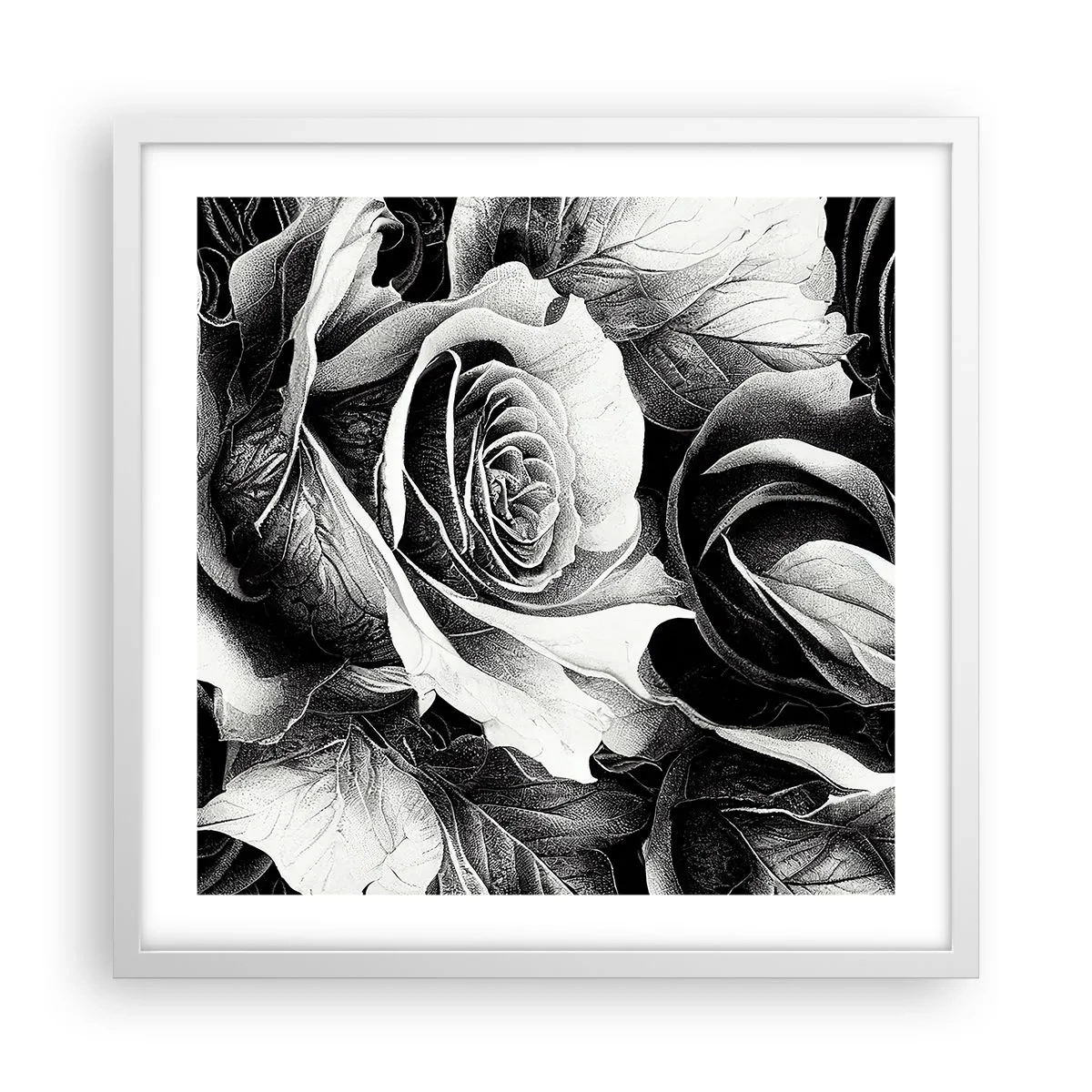 Plakát v bílém rámu - Vždy královnou - 50x50 cm