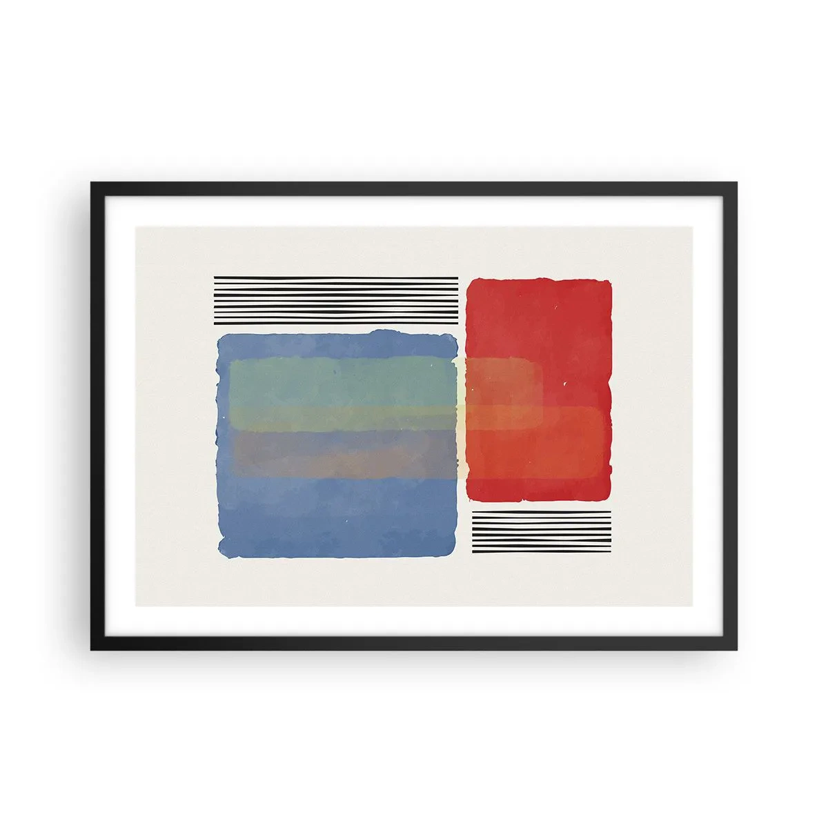 Plakát v černém rámu - Duch a písmeno geometrie - 70x50 cm