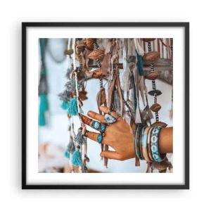 Plakát v černém rámu - Místní poklady - 50x50 cm