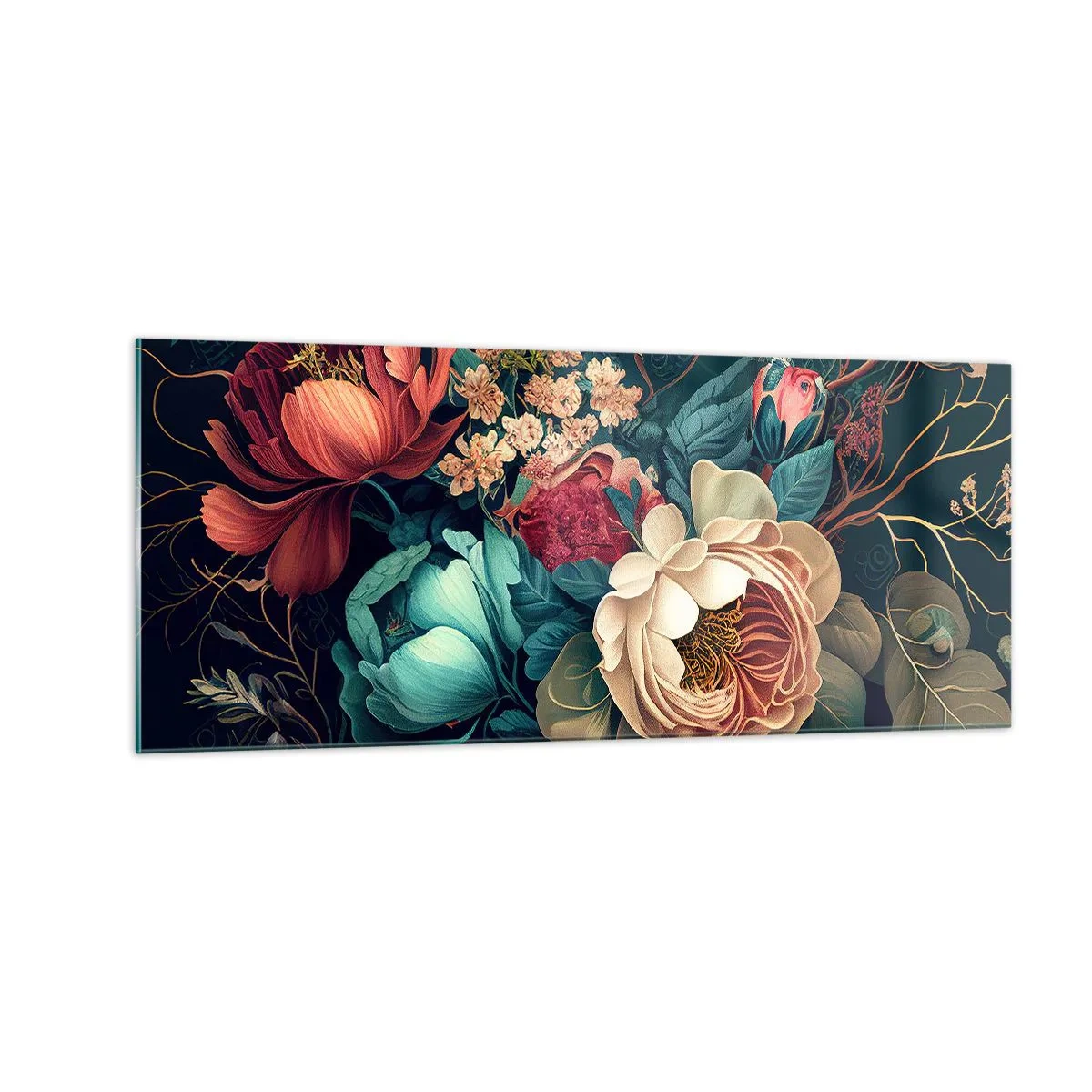 Obraz na skle - Půvab 19. století - 100x40 cm