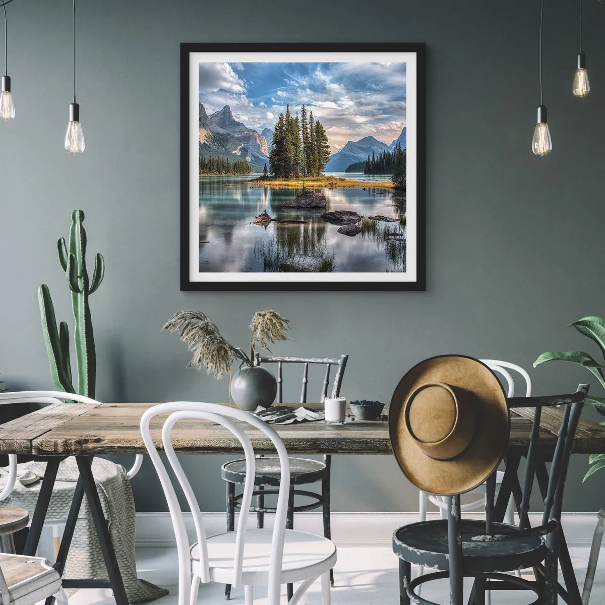 Plakát v černém rámu - U velké a čisté vody… - 60x60 cm