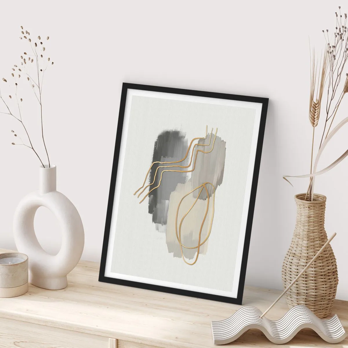 Plakát v černém rámu - Trvání a pohyb - 40x50 cm