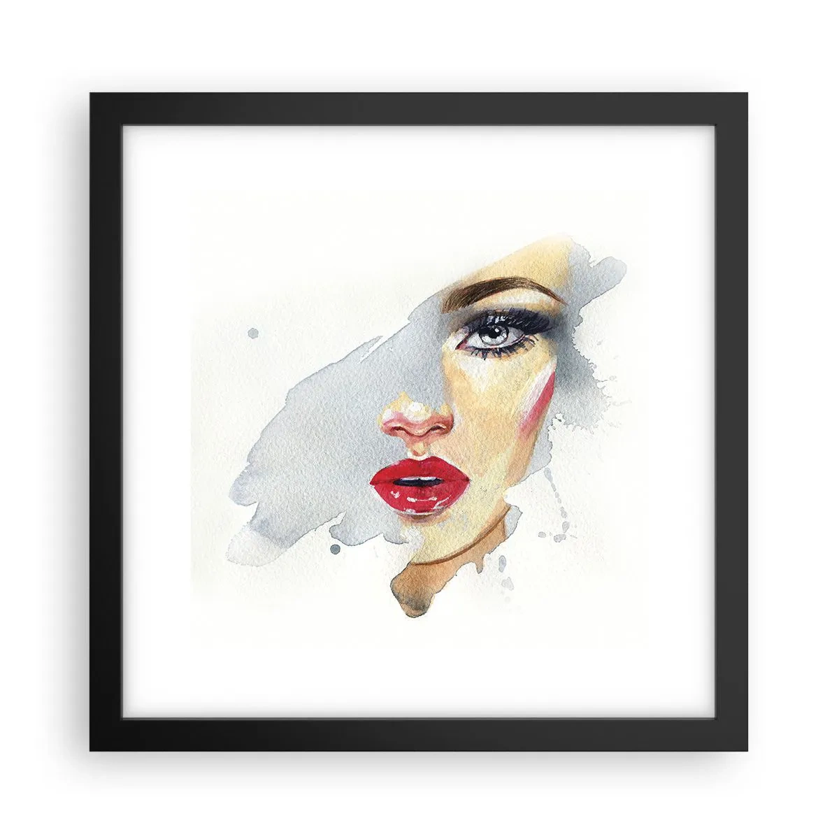 Plakát v černém rámu - Odraz v kapce vody - 30x30 cm
