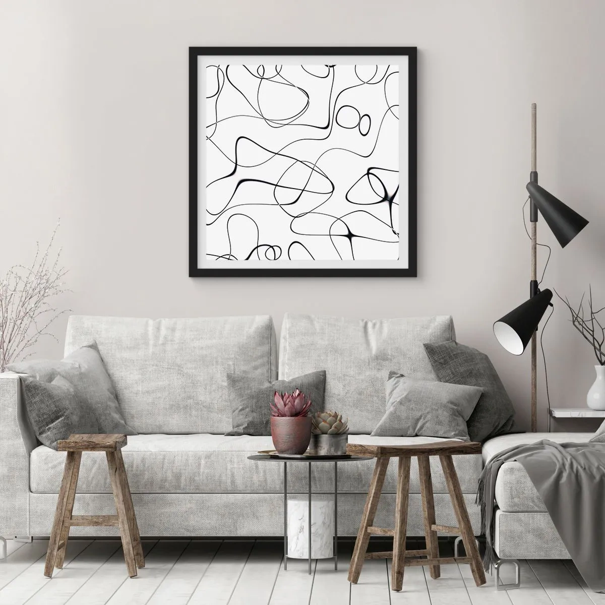 Plakát v černém rámu - Cesty života, zákruty osudu - 50x50 cm