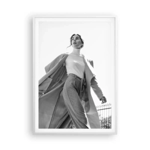 Plakát v bílém rámu - Jdeš se mnou? - 70x100 cm