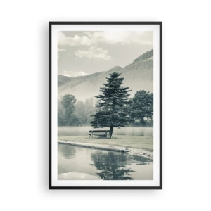Plakát v černém rámu - Jezero ještě spí - 61x91 cm