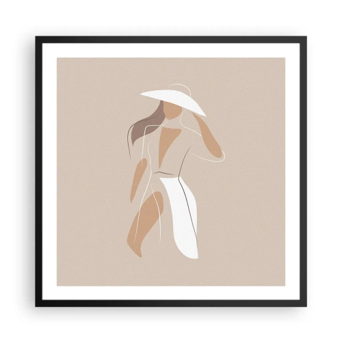 Plakát v černém rámu - Móda je zábava - 60x60 cm