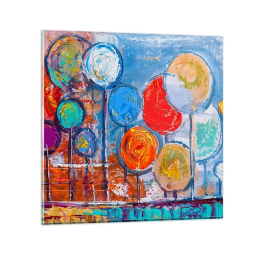 Obraz na skle - Zázraky na tyči - 50x50 cm