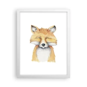Plakát v bílém rámu - Liščí rozladěnost - 30x40 cm