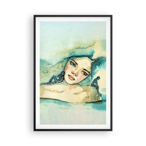 Plakát v černém rámu - Am I blue? - 61x91 cm