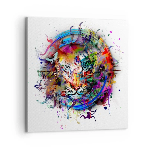 Obraz na plátně - Skrývá se za duhovým závojem - 60x60 cm