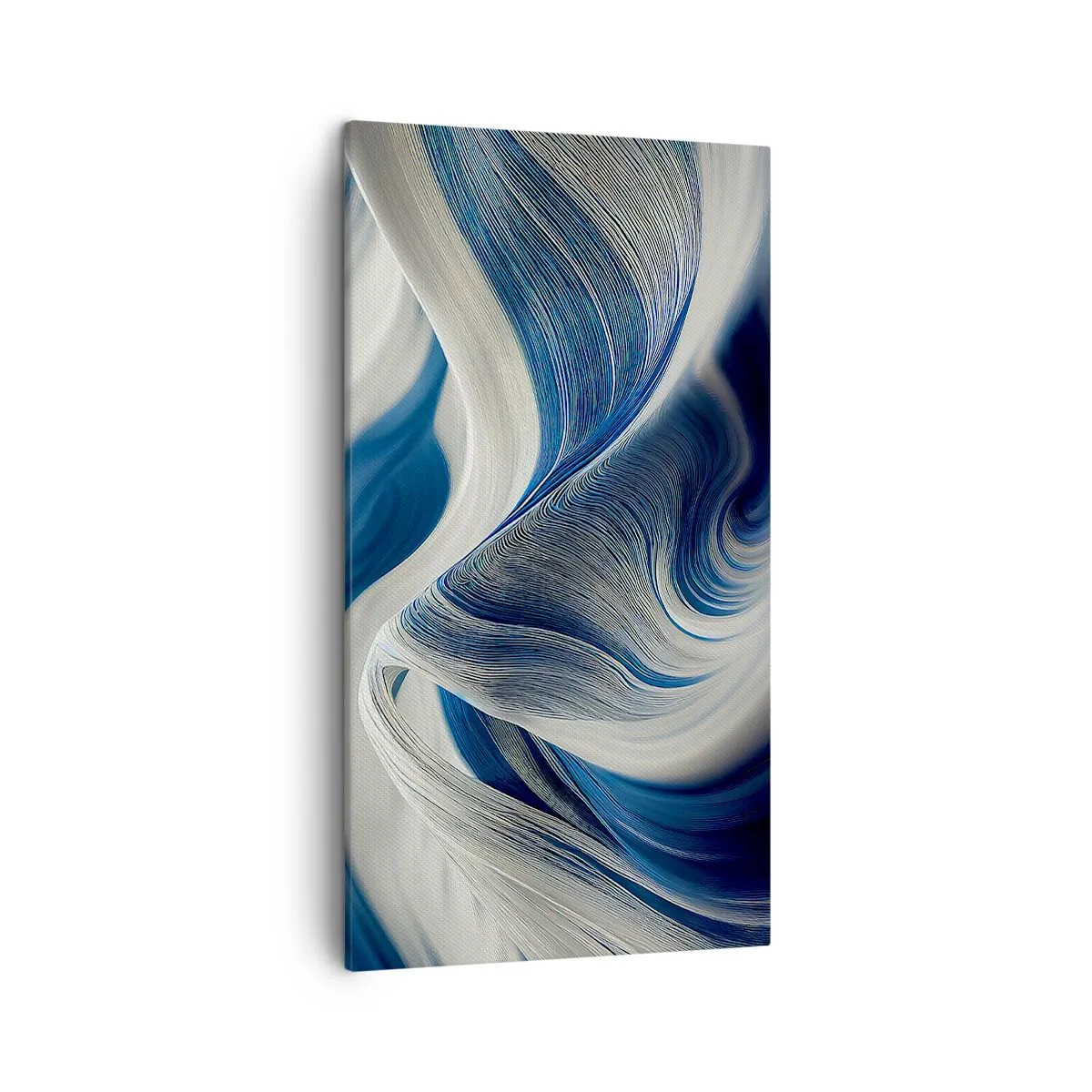 Obraz na plátně - Plynulost modré a bílé - 45x80 cm