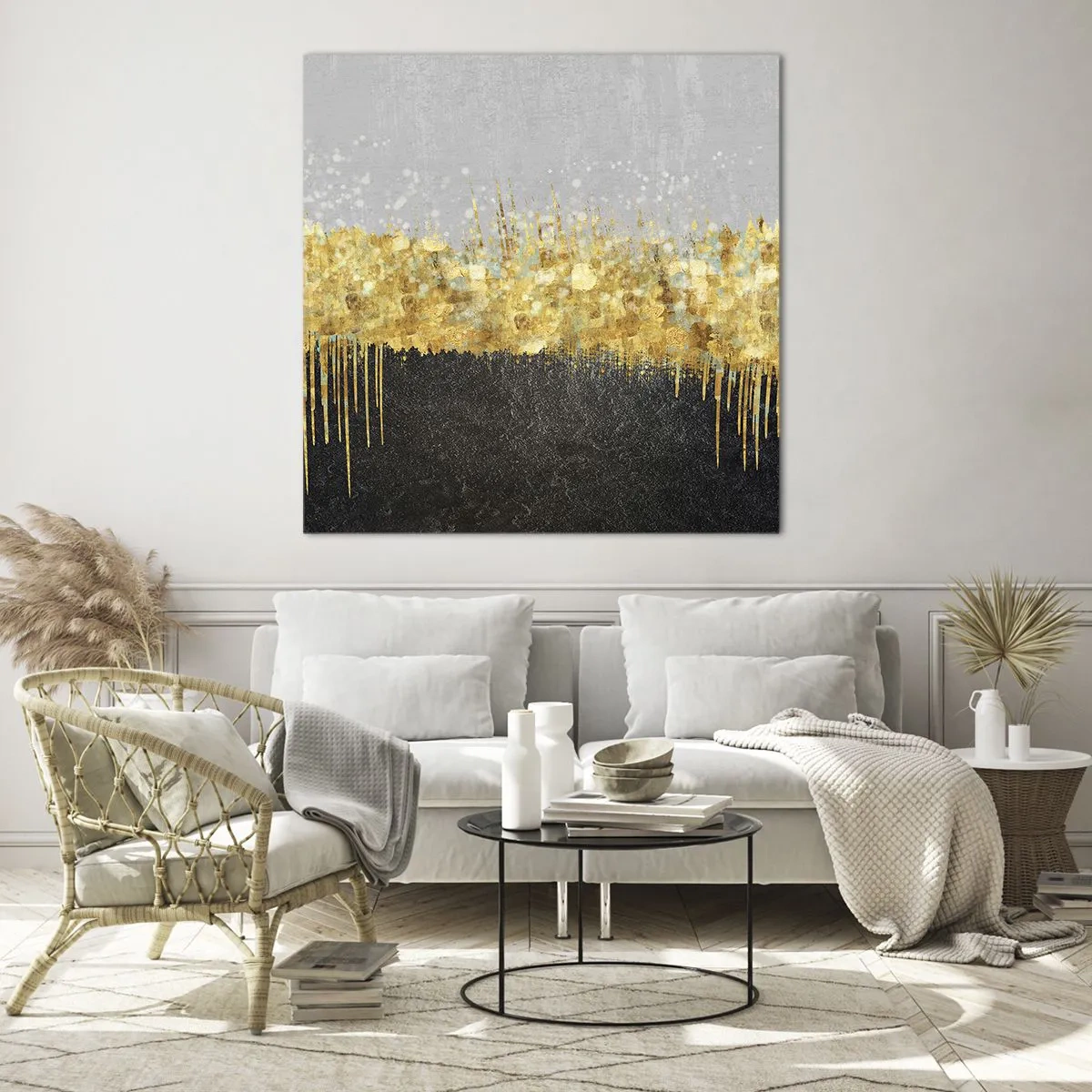 Obraz na skle - Dovnitř a vzhůru - 60x60 cm